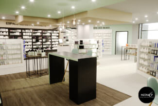 agencement 3d pharmacie media6 interieur