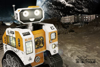 communication robot modelisation 3d affiche evenemenntiel